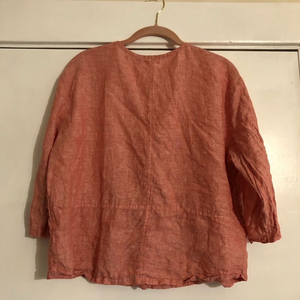 Sigrid Olsen Linen Button Down Blouse - image 2